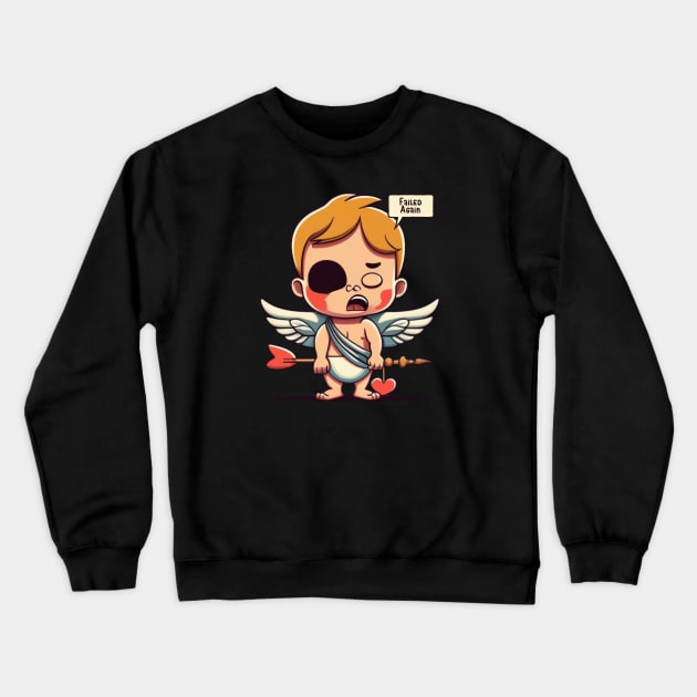 Cupid Failed Again Crewneck Sweatshirt by SOS@ddicted